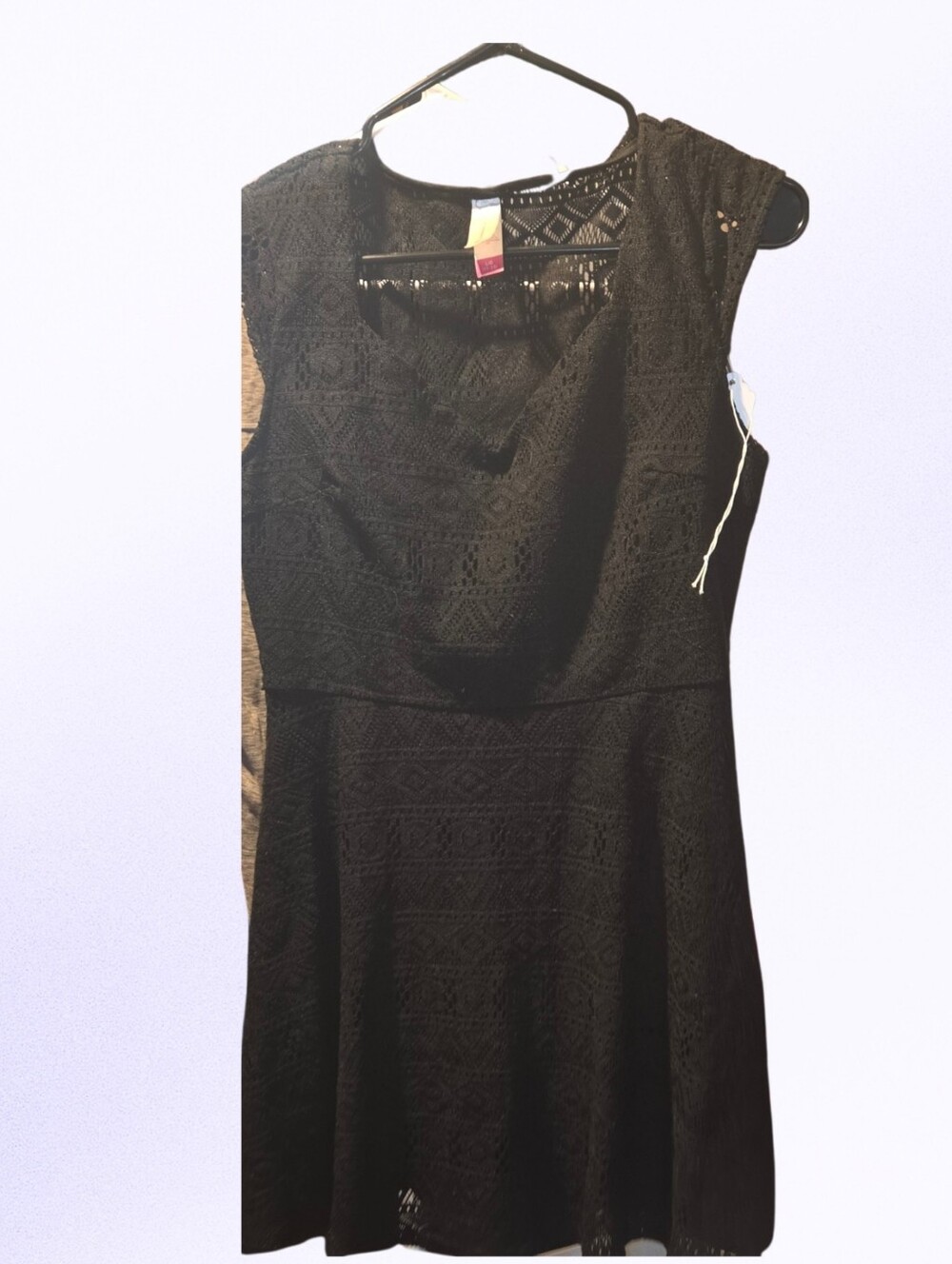 No Boundaries Black Lace Skater Dress